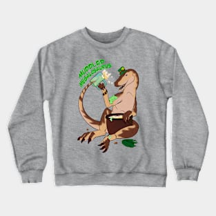 HoliDinos: St. Patrick’s Day - Muddled Megalosaurus Text Crewneck Sweatshirt